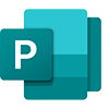 microsoft publisher logo with letter P in white